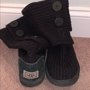 Black Knit UGG Boots